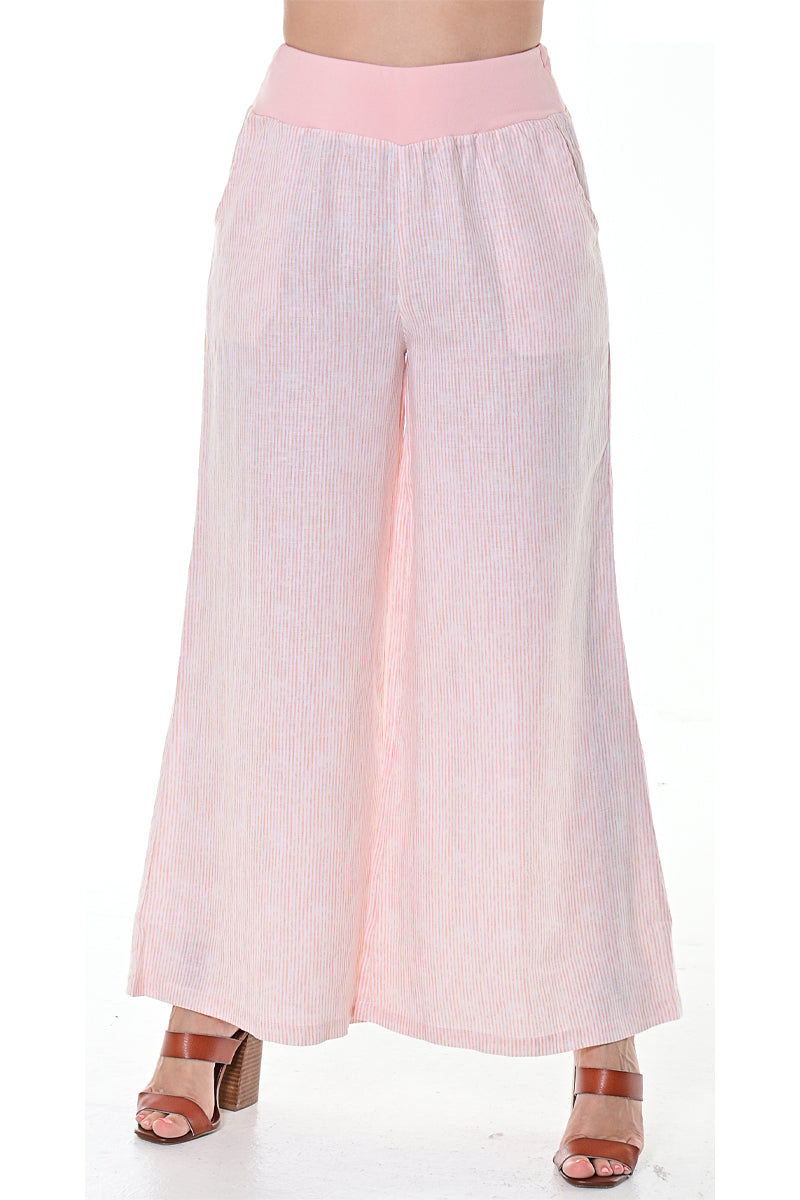Baby Pink Crush Trousers – Linen and Linens